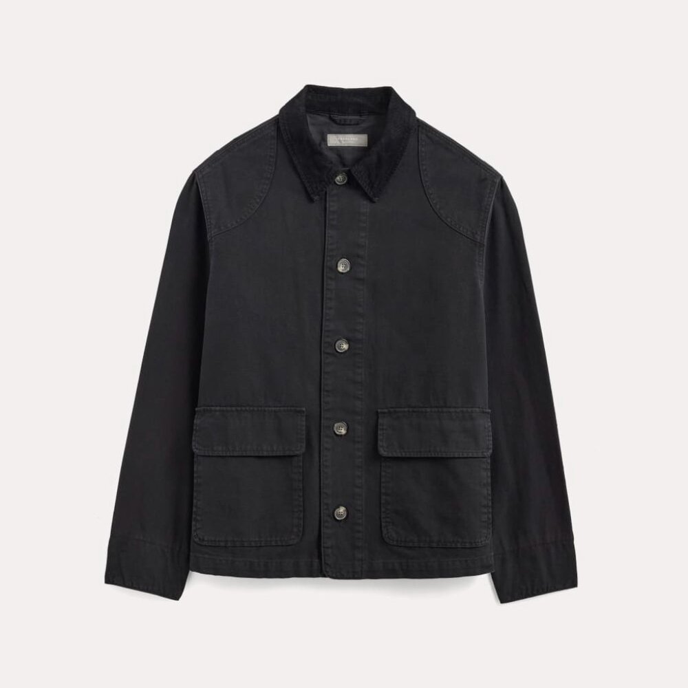 Everlane Men's Barn Jacket in Black, Size Small, Cotton